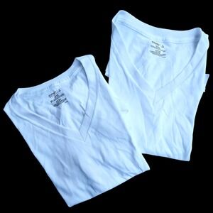 Jockey Generation Mens White V-Neck T-Shirt Undershirt Small S‎ Cotton